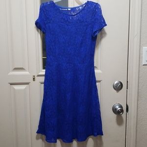 Royal blue lace dress
